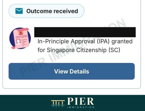 Citizenship in-principle approval from Pier's approval collection, with personal details removed; source-file date 30 Sept 2026