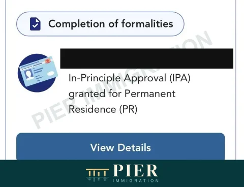 PR in-principle approval from Pier's approval collection, with personal details removed; source-file date 30 May 2025