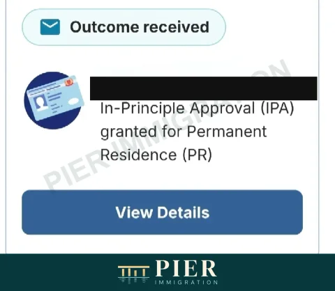 PR in-principle approval from Pier's approval collection, with personal details removed; source-file date 11 Jul 2025