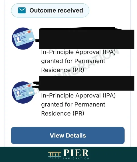 PR in-principle approval from Pier's approval collection, with personal details removed; source-file date 23 Jan 2026