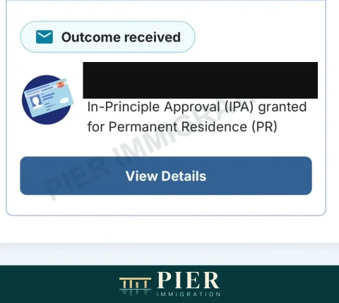 PR in-principle approval from Pier's approval collection, with personal details removed; source-file date 1 May 2026