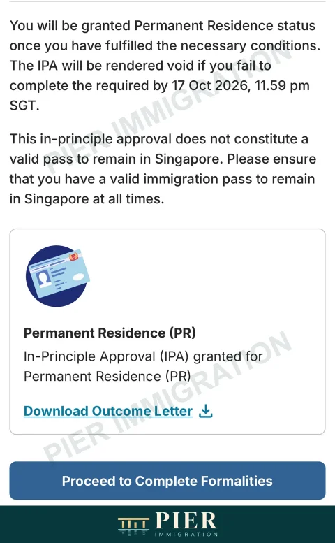 PR in-principle approval from Pier's approval collection, with personal details removed; source-file date 12 Aug 2026