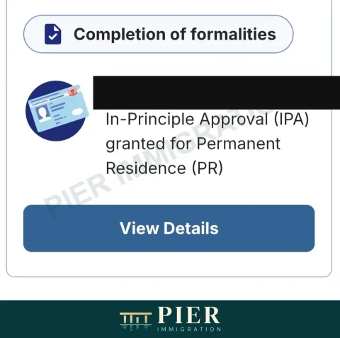 PR in-principle approval from Pier's approval collection, with personal details removed; source-file date 12 Aug 2026